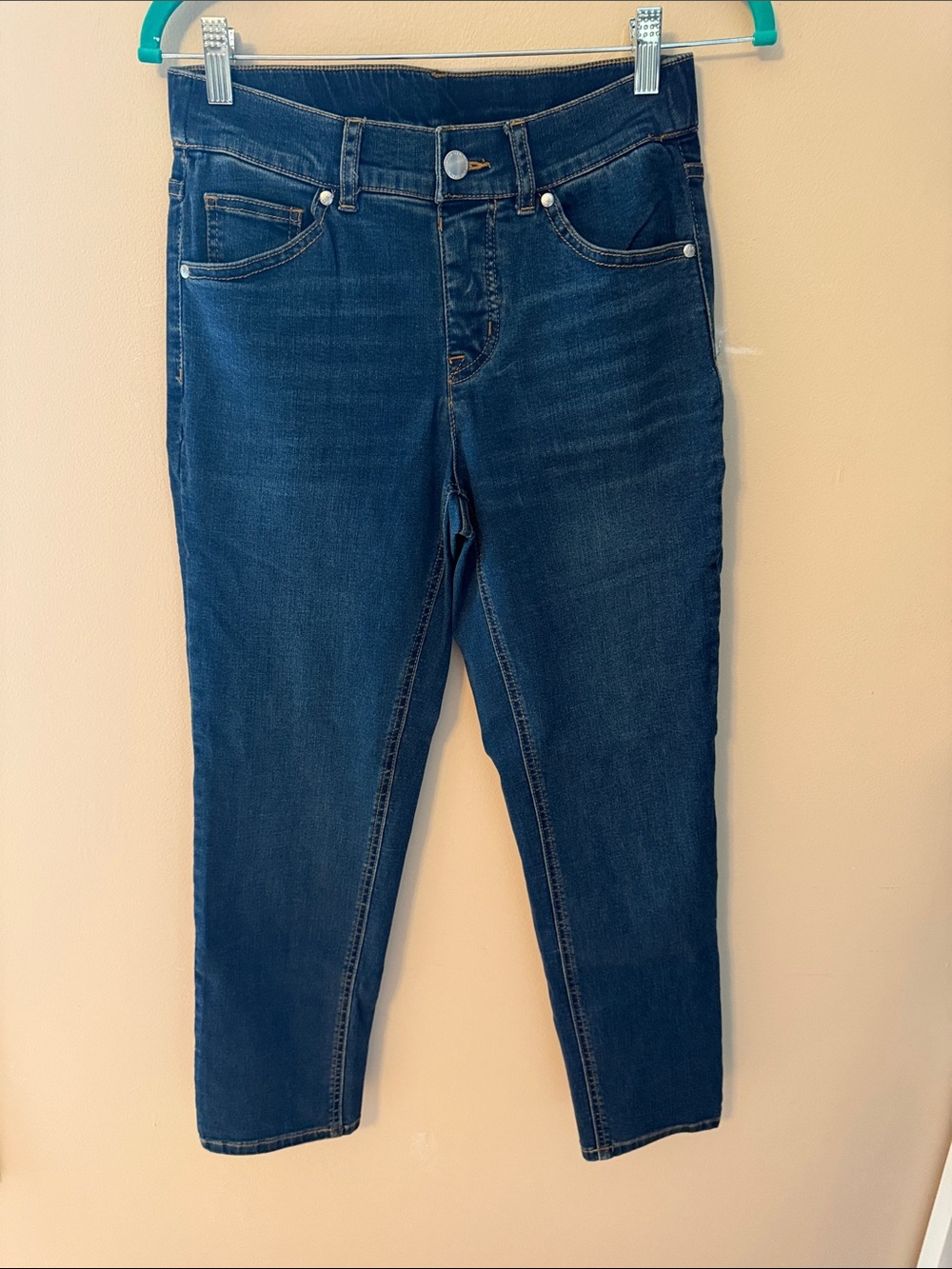Isaac Mizrahi Indigo Cropped Ankle Jeans